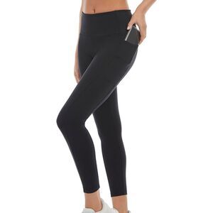 Danskin Brushed High-Rise 7/8 Leggings – Black Salt (Size Medium) Athletic